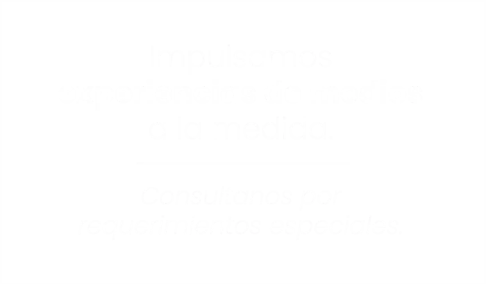 Impulsamos experiencias de medios a la medida. Consúltanos por requerimientos especiales.
